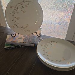 Vintage Noritake Andrea Dinner Plates Set of 4