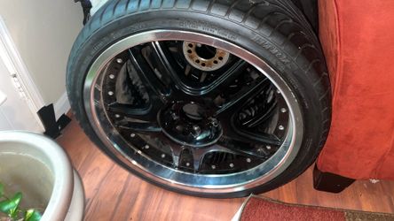 Set of 4 Used 20” Tires with 5-Lug Rims – Good Condition – !!READ DESCRIPTION!!