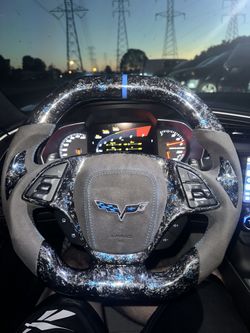 Real Carbon Fiber C7 Corvette Steering Wheel 