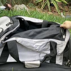 White Rolling Duffel Bag 
