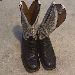 lucchese black cherry ostrich boots