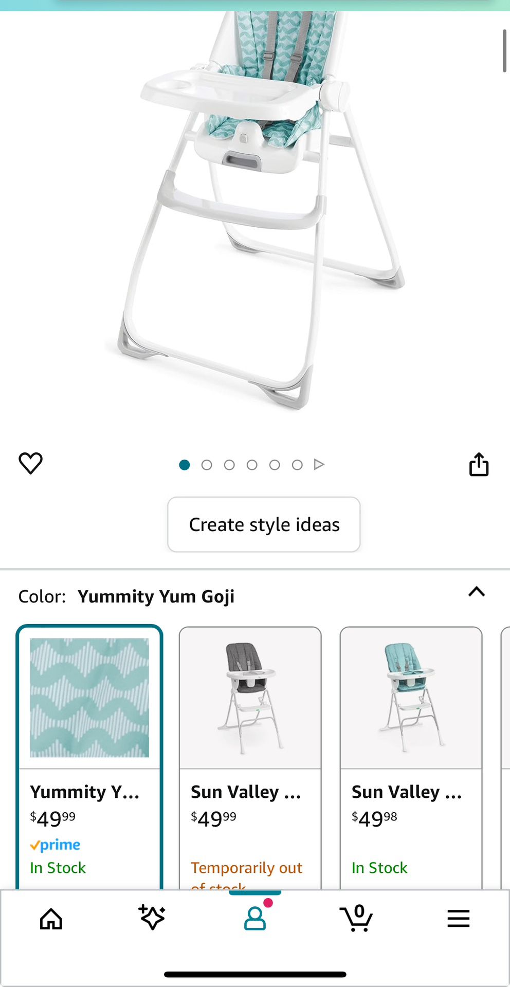 Ingenuity: ity by Ingenuity Yummity Yum Easy Folding High Chair - Goji