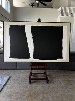 “DARK MODERN MOMENT” 7x4 Feet -Custom Size & Color Hand Painted Original Art