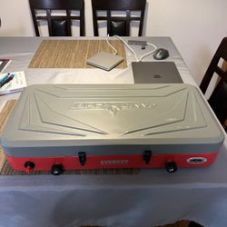 Camp Chef 2 Burner Stove and Igloo Water Container 