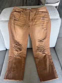 VERVET by Flying Monkey Distressed Brown Jeans – Like New Size 29 – $40