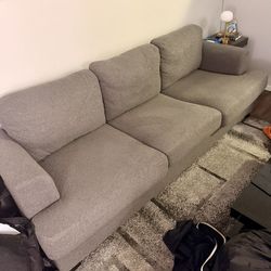 3 Seater Gray Sofa Couch