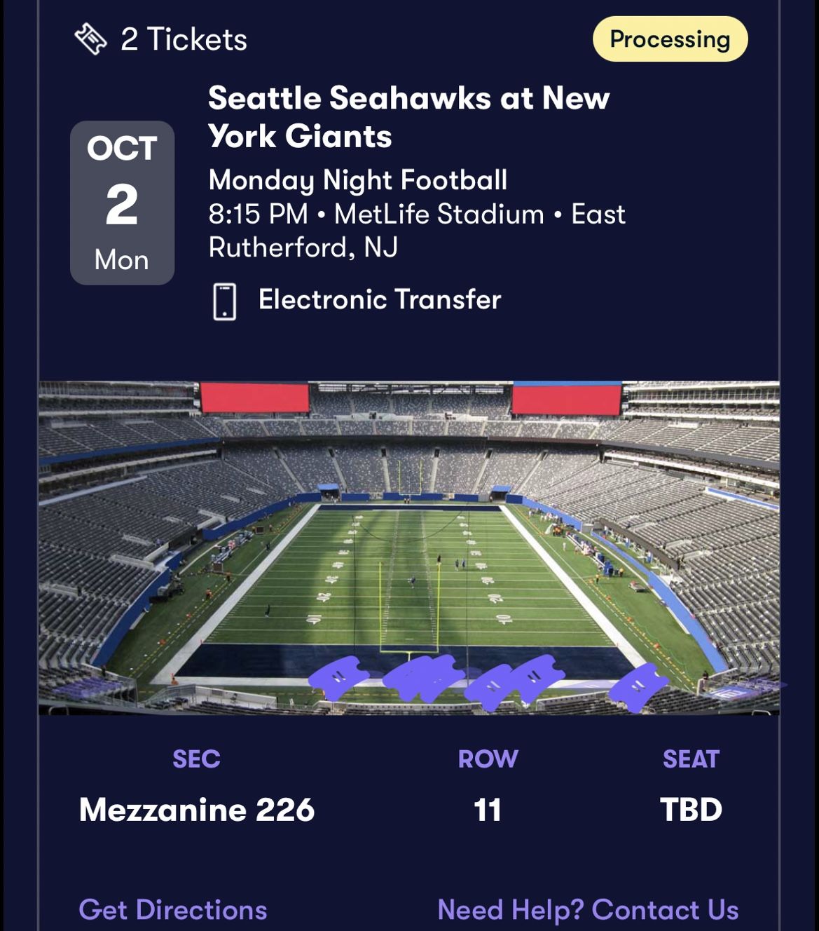 Giants Tickets