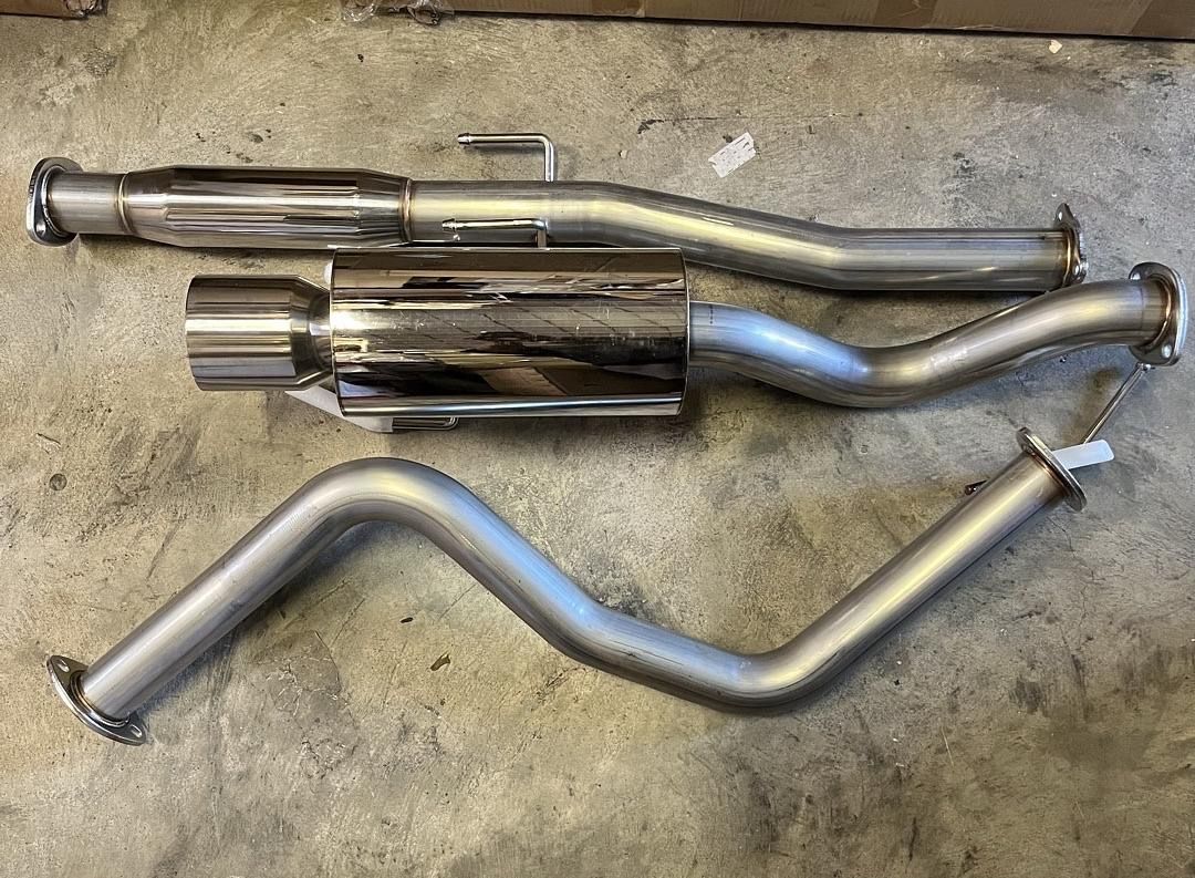 LA Zona Auto Parts 1996 to 2000 Honda Civic 2.25 Inch Exhaust System with 4 inch Muffler Escape Moffle Horse Power