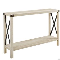 Rustic Industrial X Frame Entry Table 