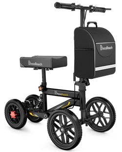 BlessReach Steerable Knee Scooter Walker - Brand New, Assembled (300 lb Capacity)