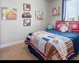 Boy's sports bedroom decor