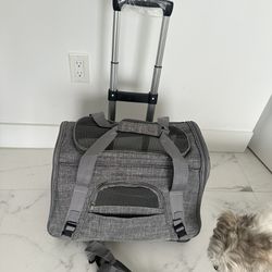 Travel Dog Or Cat With Wheels Bag Up To 20 Pounds 