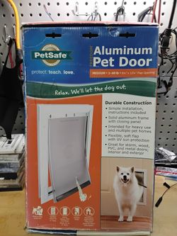 New Aluminum Pet Door Medium 1-40 Lb 81/4" x 121/4" Flap Opening $50 Or Best Offer