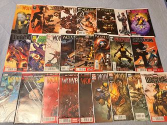 Lot of 25 Marvel Wolverine comic books all bagged and boarded
