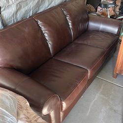 Brown leather Sofa