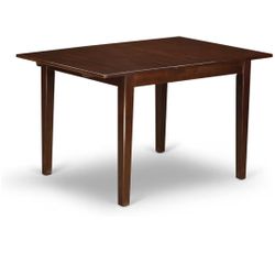 East west mahogany norfolk rectangle dining table with leaf