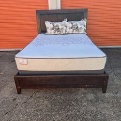 CAMA QUEEN CON COLCHONES INCLUIDO 