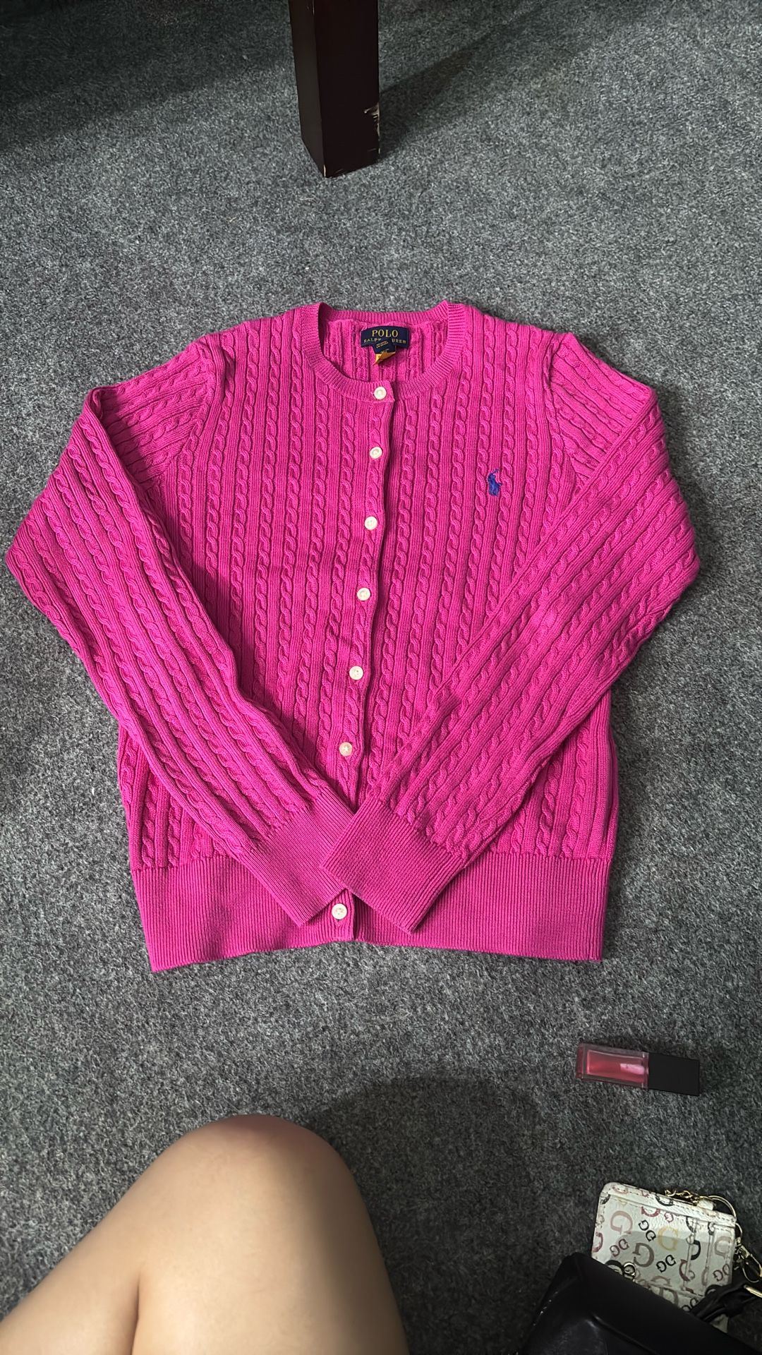 Mini-Cable Cotton Cardigan