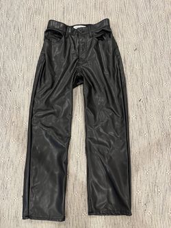Abercrombie Vegan Leather Pants - Black