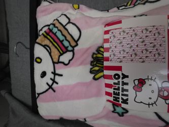 Hello Kitty Hamburger and Fries Blanket