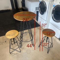 Table And Barstools 