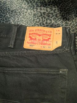 All black 501 Levi's (size 42x32)
