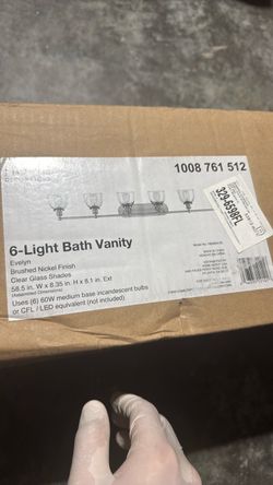 Brand New Home Decorators Evelyn 6-Light 58.5” Vanity Light