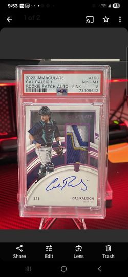 Cal RALEIGH Rc 3/8 Auto Patch Baseball Card 