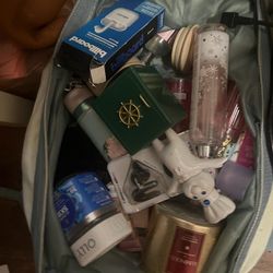 Bag Of Stuff Bath And Body Works Stuff, Olly Vitamins, Headphones, Snowman Jar, Pillsbury Piggy Bank And More $60 All