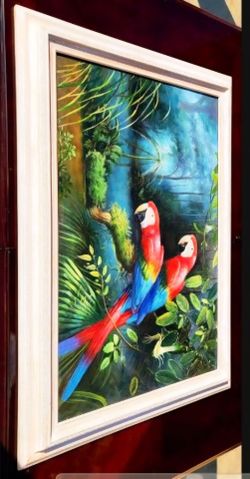 Two Parrot Oil Painting