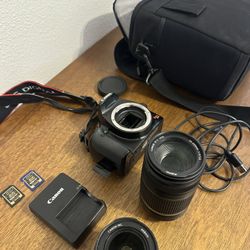 Canon Rebel XSi + Lenses, SD Cards, & Bag