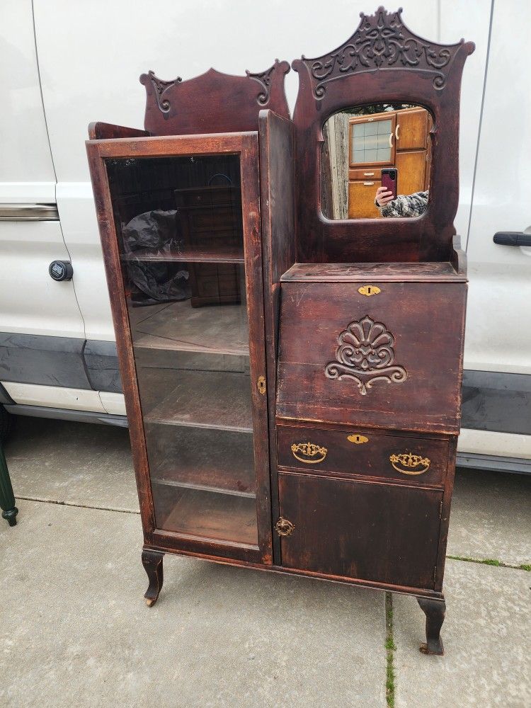 Antique Side By Side Secretary And Display For Sale In Manteca