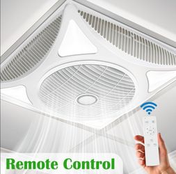 Drop Ceiling Fan with LED Lights and Timer, Low Profile Square Fan
Flush Mount Ceiling Fan, 6 Wind Speeds, Overheat Protection, Swing, 360° Rotating A