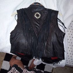 Indian Style Leather Vest