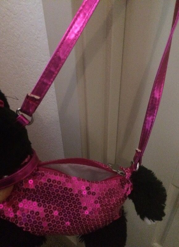Pink Sparkly Dog Purse