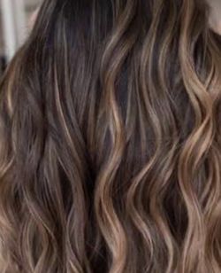 20” Or 14” Halo Hair Extensions Brown With Auburn Copper Caramel Highlights