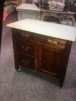 Antique rustic farmhouse cabinet small chest washstand
