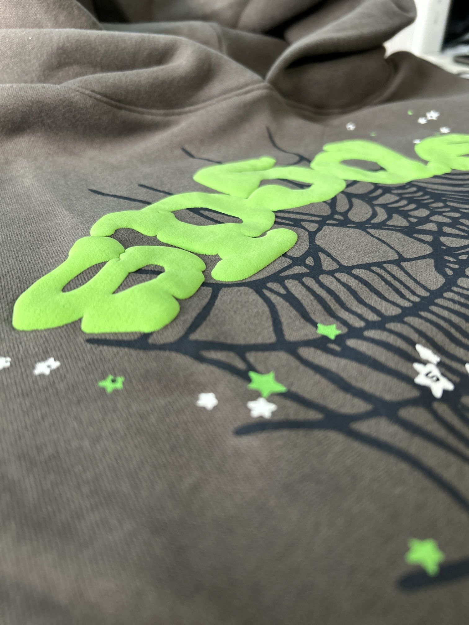 Sp5der Hoddie Web Slate Grey