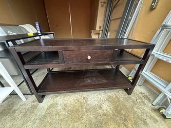 Dark cherry, solid wood console table