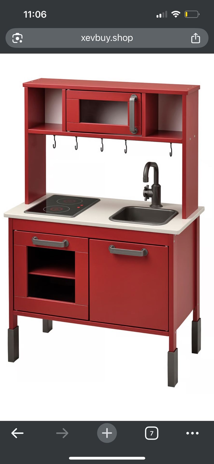IKEA Duktig red play kitchen New In Box