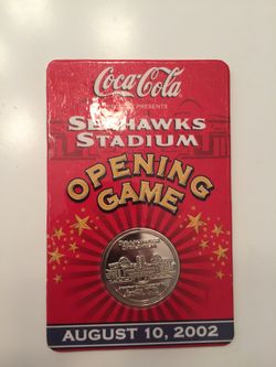 Seattle Seahawks Opening Game August 10, 2002 coin