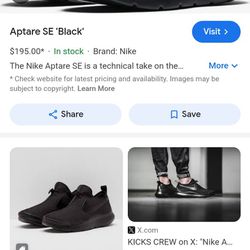 Aptare Se Black Nikes