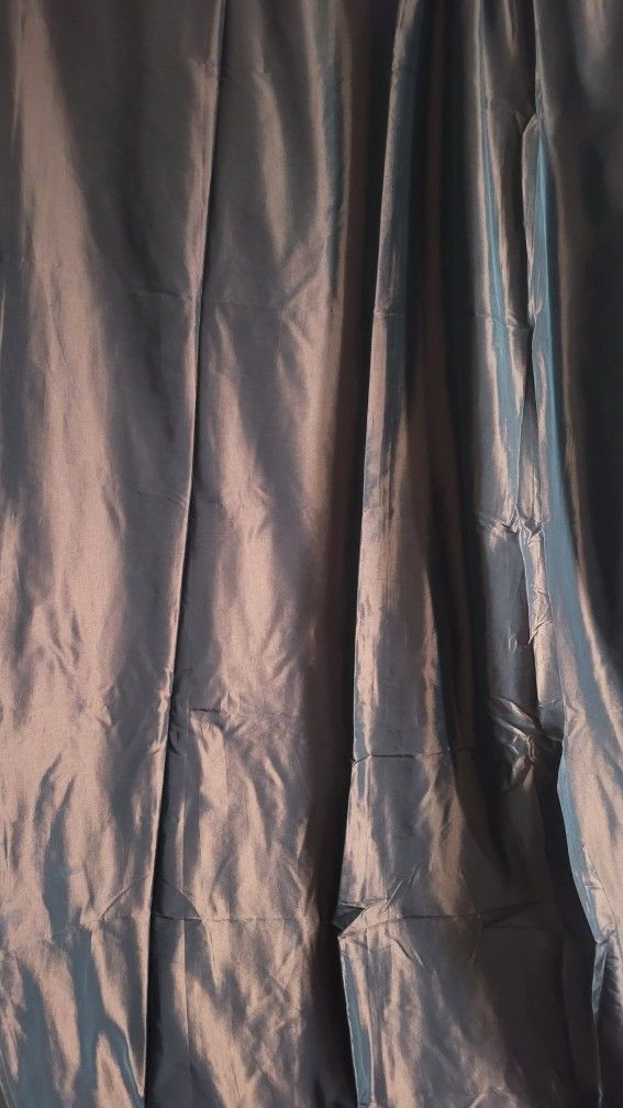 Drapery Panels Lined Rod Pocket @ Top. Silky