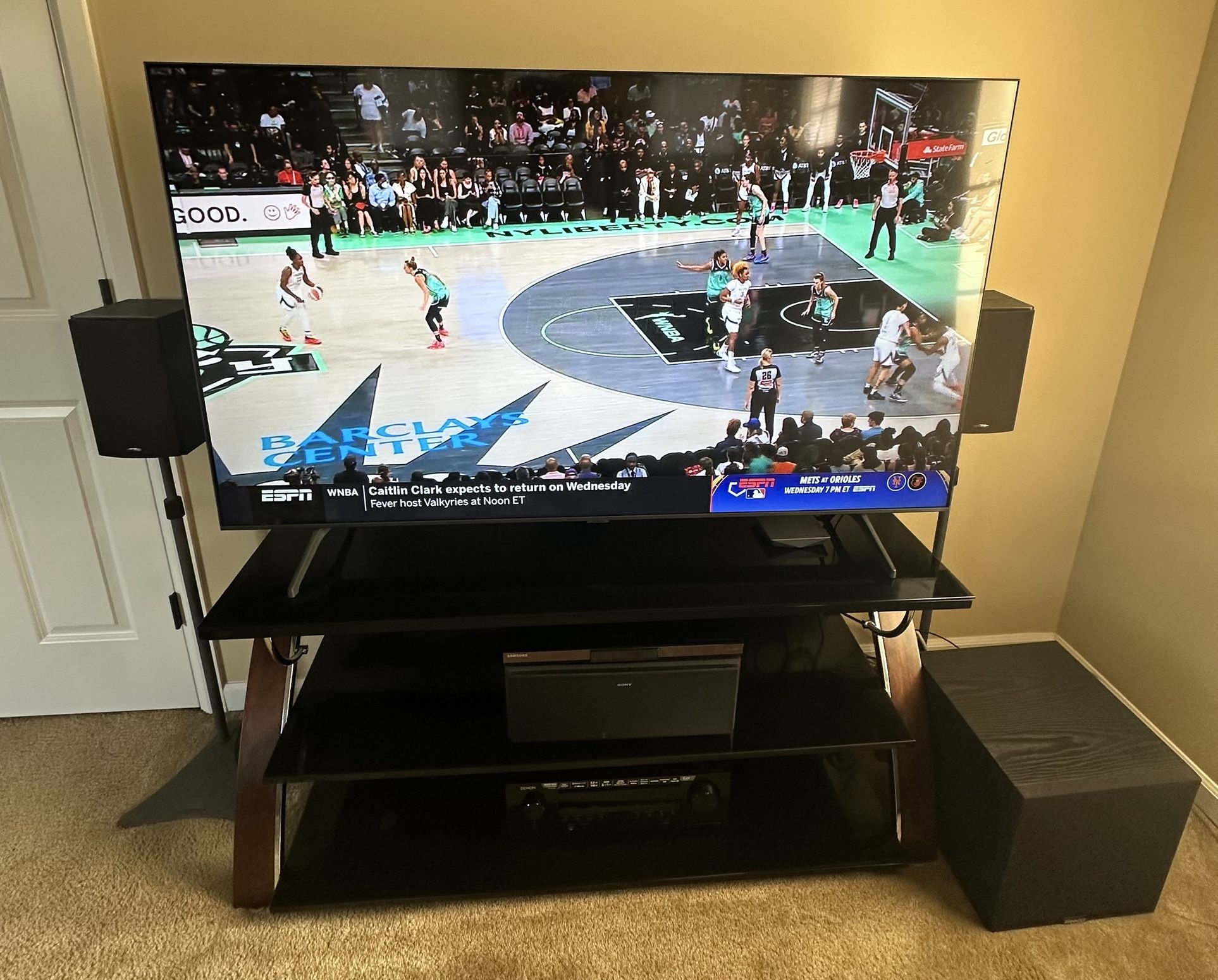 TV, Sound System and Stand