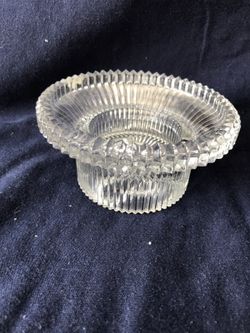 Round candle holder, glass crystal
