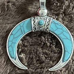 Gorgeous Silver  Turquoise Pendant 