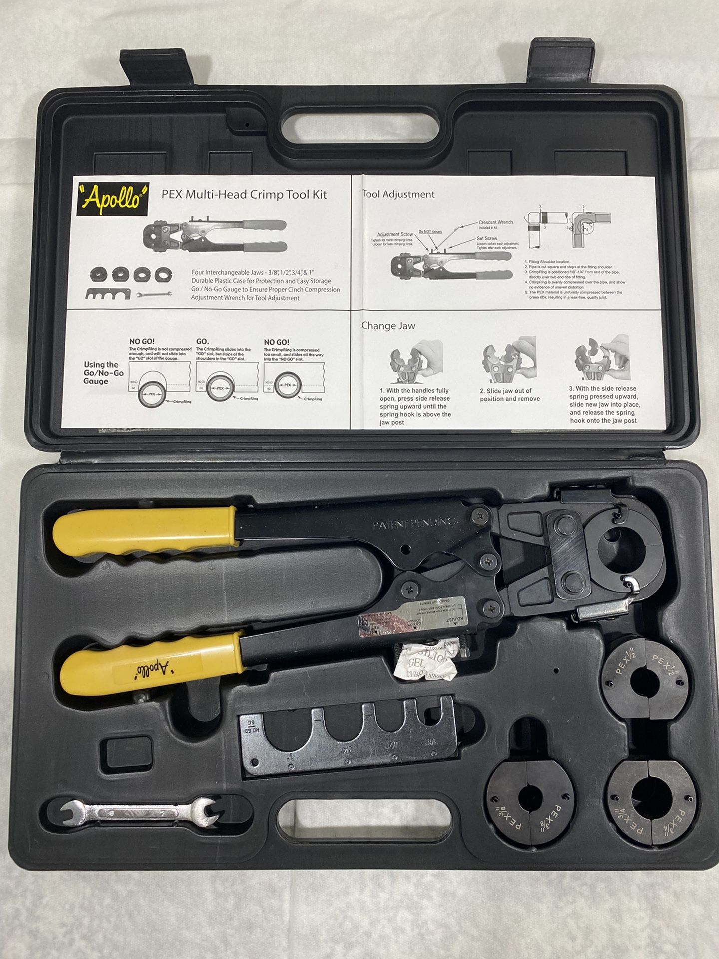 Apollo 4 In 1 PEX Multi-head Crimp Tool Kit, #69PTKH0015K