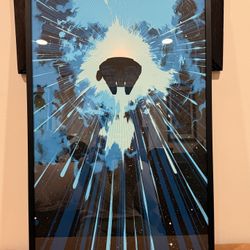 Star Wars Jump Into Hyperspace Millennium Falcon Framed Poster Print Matt Taylor