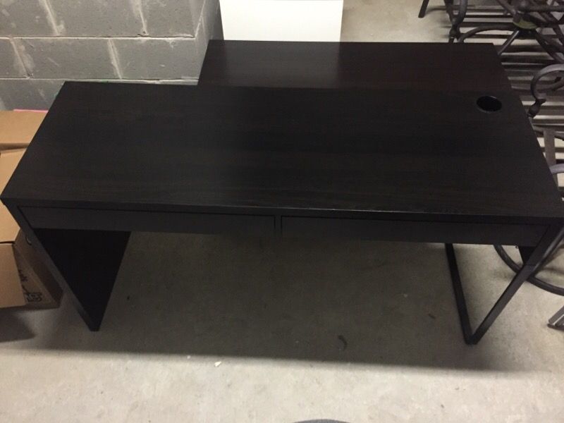 Ikea MICKE Desk, black-brown, 55 7/8x19 5/8 "