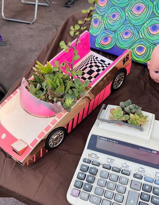 Vintage Barbie Car Succulent Display